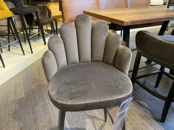 Barstuhl grau, Barhocker grau, Sitzhöhe 74 cm