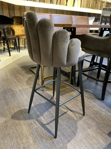 Barstuhl grau, Barhocker grau, Sitzhöhe 74 cm