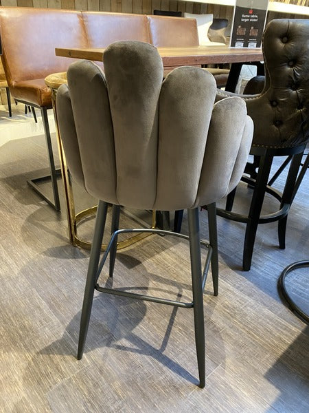 Barstuhl grau, Barhocker grau, Sitzhöhe 74 cm