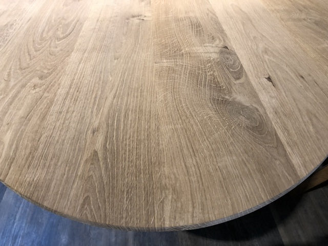 Tischplatte oval, ovale Tischplatte Eiche massiv, oval Eichen-Tischplatte, Länge 200 cm