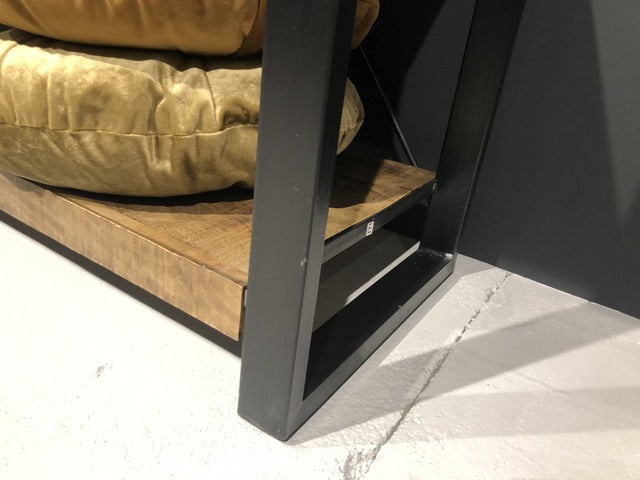 Regal Industriedesign,  Bücherregal Metall Holz, Breite 160 cm