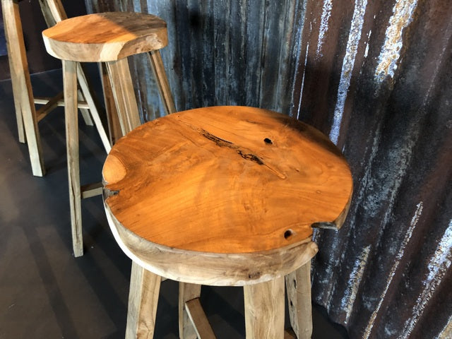 Barhocker Massivholz, Holz Barhocker, Sitzhöhe 75 cm