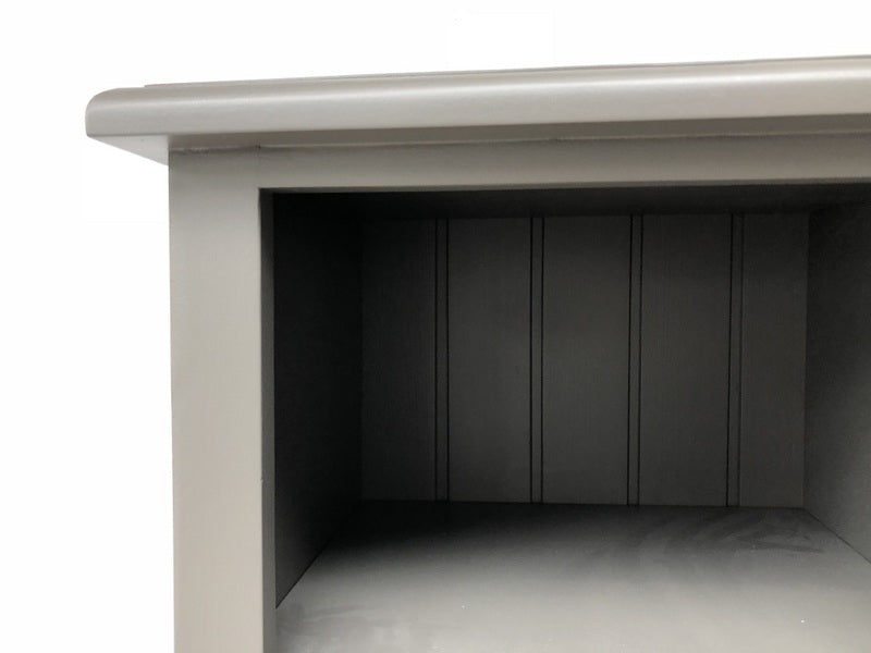 Badezimmerschrank anthrazit Landhausstil, Regal anthrazit Landhaus, Schrank anthrazit, Breite 49 cm