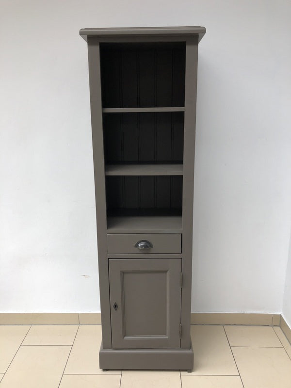 Badezimmerschrank anthrazit Landhausstil, Regal anthrazit Landhaus, Schrank anthrazit, Breite 49 cm