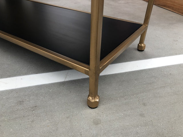 Konsole schwarz-Gold Metall, Wandkonsole schwarz, Wandtisch Gold Metall, Breite 140 cm