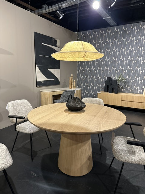 Esstisch rund Farbe Eiche-Natur, Naturholz Tisch rund, Durchmesser 130 cm