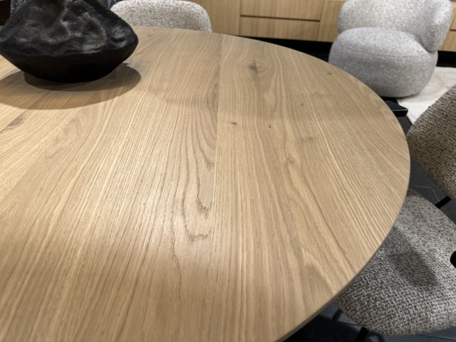 Esstisch rund Farbe Eiche-Natur, Naturholz Tisch rund, Durchmesser 130 cm