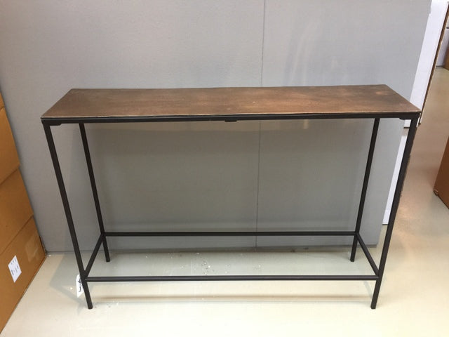 Konsole Bronze schwarz, Wandtisch Metall schwarz, Breite 119 cm