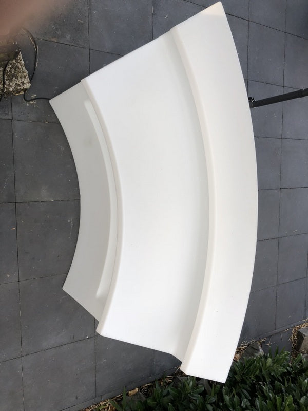 Outdoor Bar, Kunststoff Bar Theke, Bartresen weiß mit Beleuchtung, Bartresen weiß outdoor Bar, Breite 173 cm