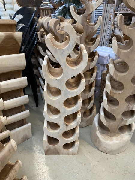 Weinregal Holz, Weinregal aus Massivholz für 12 Flaschen