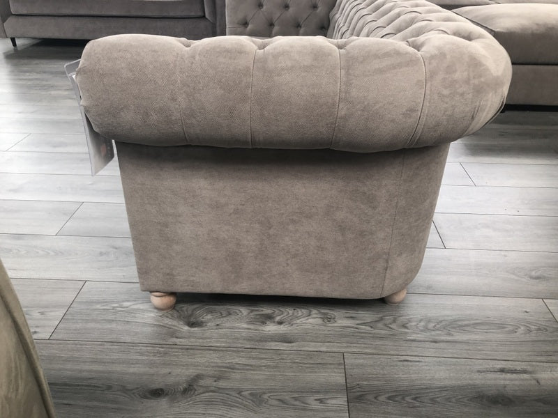 Chesterfield Sofa grau, Sofa grau Chesterfield, Breite 260 cm