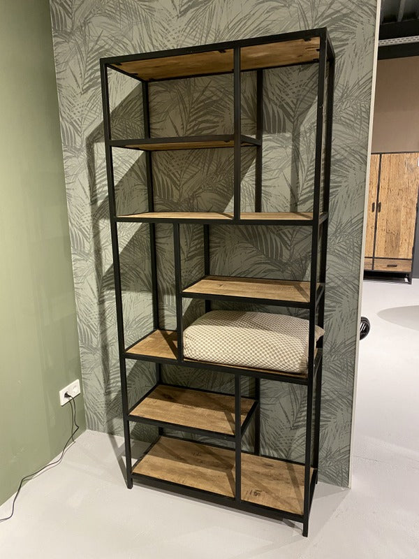 Regal Industriedesign Metall, Metall Regal Industrie, Bücherregal Landhaus Metall, Breite 85 cm