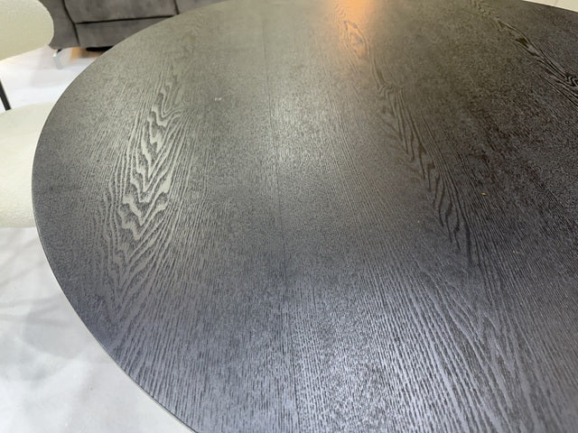 Couchtisch rund schwarz, 3-er Set runder Couchtisch Eiche furniert, Durchmesser 45-80 cm