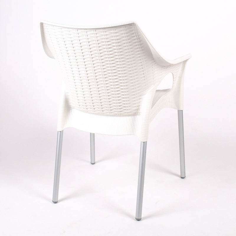 Design Stuhl, Kunststoff, Leinen, Sitzhöhe 45 cm