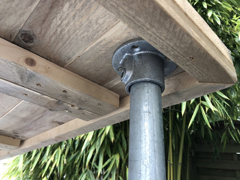 Tischgestell auf Rollen Industriedesign, Gestell Rohrgestell Metall,  Maße 144 x 73 cm