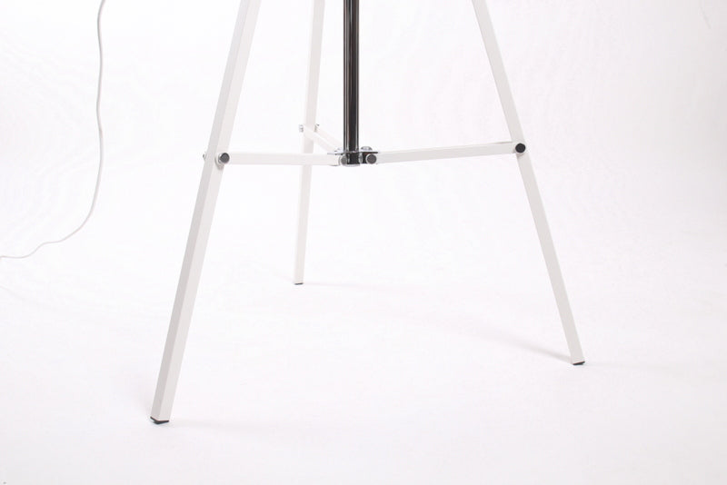 Stehleuchte Spot in weiß-silber, Stehlampe weiß Industrie