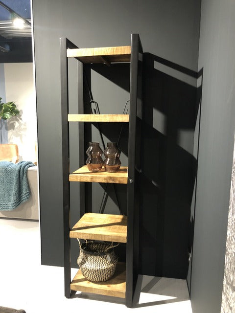 Regal Industriedesign,  Bücherregal Metall Holz, Breite 55 cm