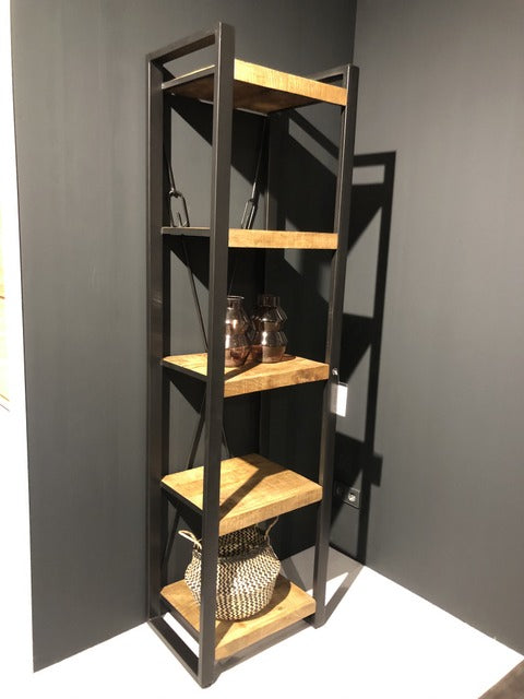 Regal Industriedesign,  Bücherregal Metall Holz, Breite 55 cm