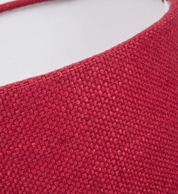 Lampenschirm rot rund für Tischleuchte, Durchmesser 25 cm