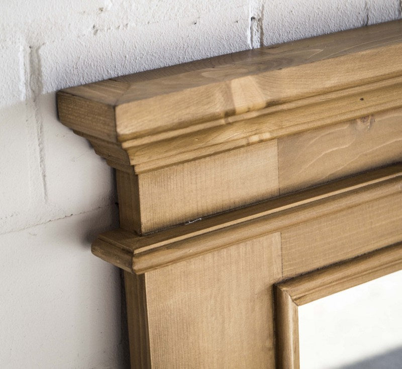 Spiegel Antik braun im Landhausstil,  Massivholz, Maße 150 x 95 cm