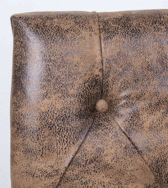 Bank braun Chesterfield-Polsterung, Sitzbank braun, Bezug Leder-Look, Breite 162 cm