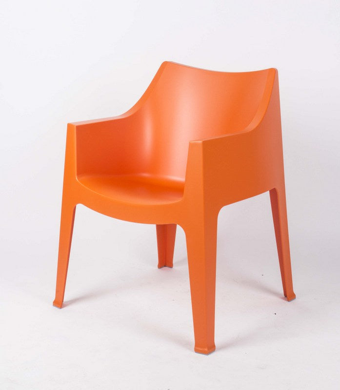 Sessel orange Kunststoff, Gartemstuhl orange, stapelbar, Gartensessel orange