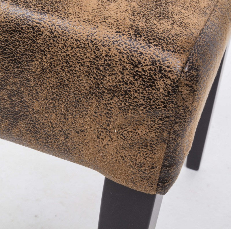 Bank braun Chesterfield-Polsterung, Sitzbank braun, Bezug Leder-Look, Breite 162 cm