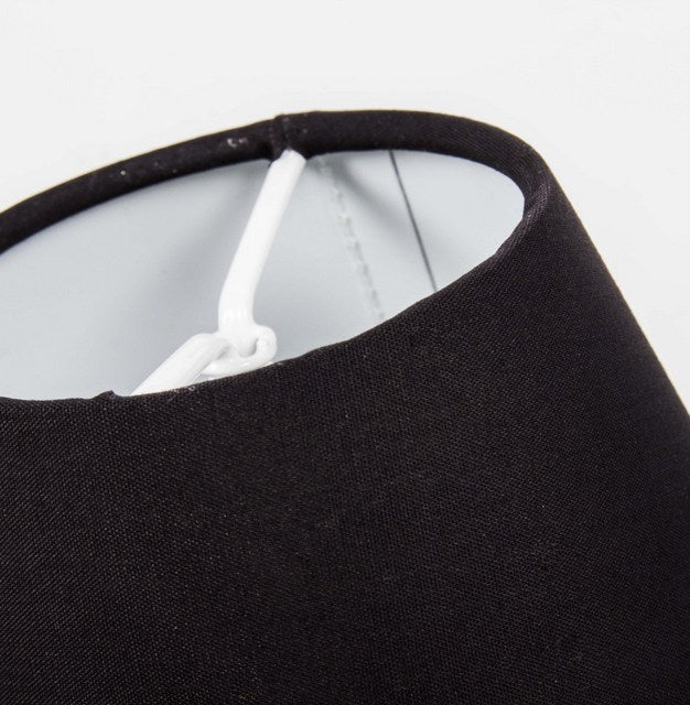 KIemmschirm schwarz, Steckschirm für Kronleuchter, Form rund Ø 14 cm