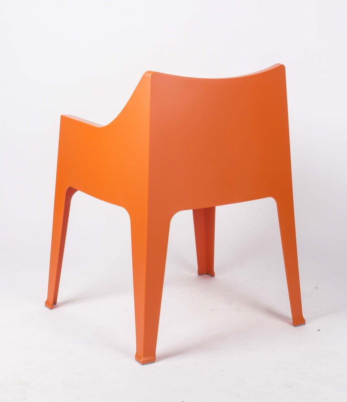 Sessel orange Kunststoff, Gartemstuhl orange, stapelbar, Gartensessel orange