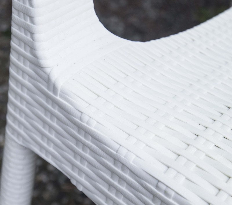 Outdoor - Bank aus Kunststoff, Gartenbank mit Sitzauflage