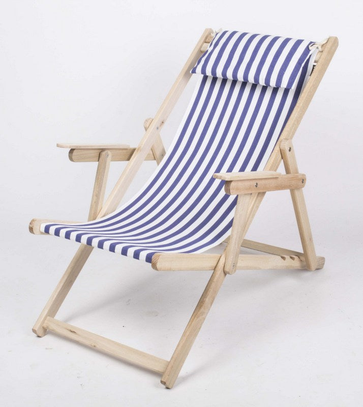 Nackenkissen blau-weiß gestreift, Nackenkissen 100 % Baumwolle