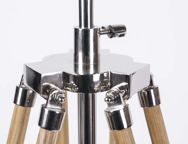 Stehleuchte höhenverstellbar im Landhausstil, Dreibein Stehlampe mit einem Lampenschirm, Höhe 103-200 cm