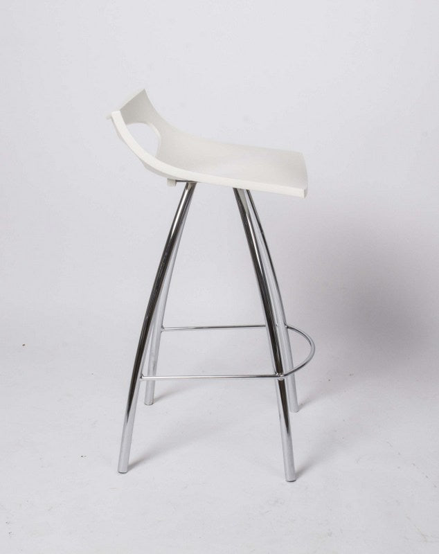 Barstuhl weiß,  Barhocker modern, Sitzhöhe 65 cm