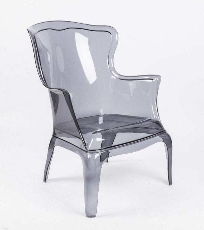 Sessel grau-transparent, Barock-Sessel, Outdoor Sessel