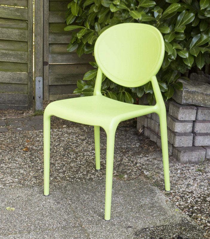 Outdoor Stuhl Kunststoff, Gartenstuhl Farbe Grün