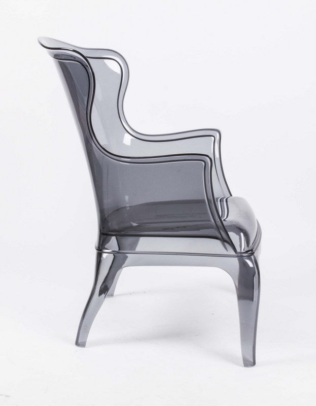 Sessel grau-transparent, Barock-Sessel, Outdoor Sessel