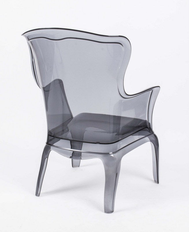 Sessel grau-transparent, Barock-Sessel, Outdoor Sessel