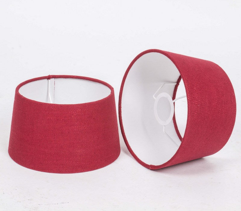 Lampenschirm rot rund für Tischleuchte, Durchmesser 25 cm
