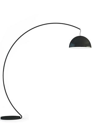 Design - Bogenleuchte mit einem Lampenschirm,  Stehlampe, Lampenschirm Ø 52 cm