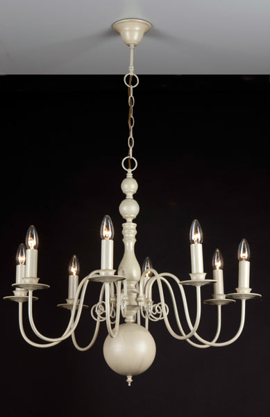 Kronleuchter 8-armig im Landhausstil, Durchmesser 85 cm