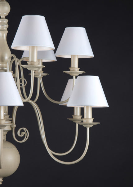 Kronleuchter 12-armig im Landhausstil, Durchmesser 85 cm