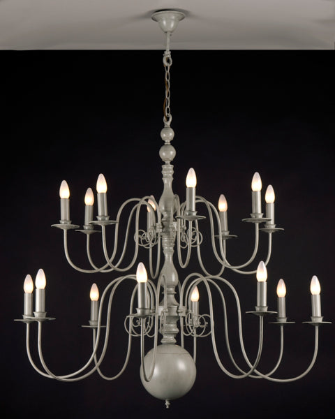 Kronleuchter 16-armig, Hängeleuchte im Landhausstil, Durchmesser 115 cm