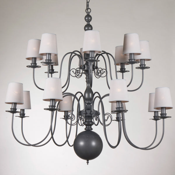 Kronleuchter 16-armig, Hängeleuchte im Landhausstil, Durchmesser 115 cm