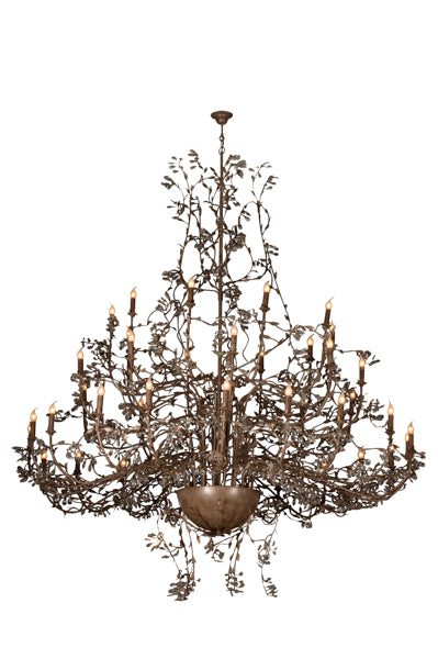 Kronleuchter 40 flammig, Farbe cream-silber Durchmesser 250 cm