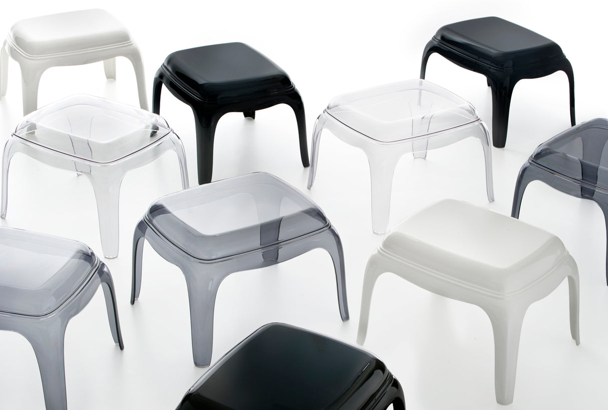 Design Hocker weiß im Modern-Barockstil