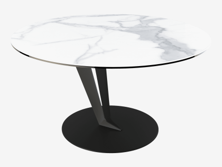 Couchtisch rund Keramik Farbe Marmoroptik, runder Beistelltisch Marmoroptik Keramik, Maße 75x40 cm