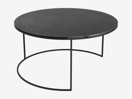 Couchtisch rund keramik titan, runder Beistelltisch keramik, Maße 75x38 cm