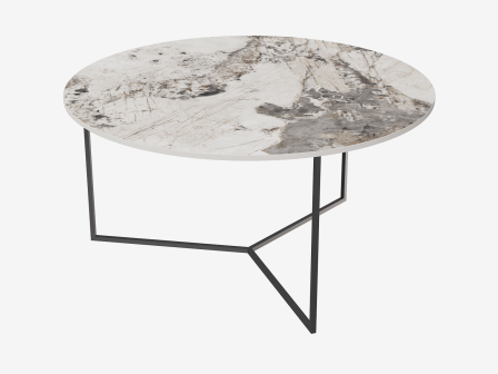 Couchtisch rund keramik marmoroptik calcatta, runder Beistelltisch keramik, Maße 75/90x38 cm