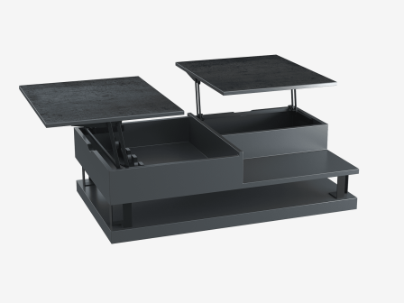 Couchtisch titan, Beistelltisch titan, Maße 120x70x38 cm