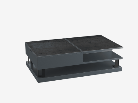 Couchtisch titan, Beistelltisch titan, Maße 120x70x38 cm